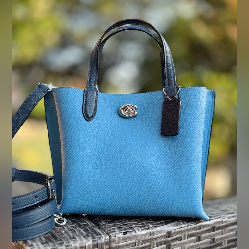 NWT COACH Colorblock leather Willow tote Bag Purse Crossbody